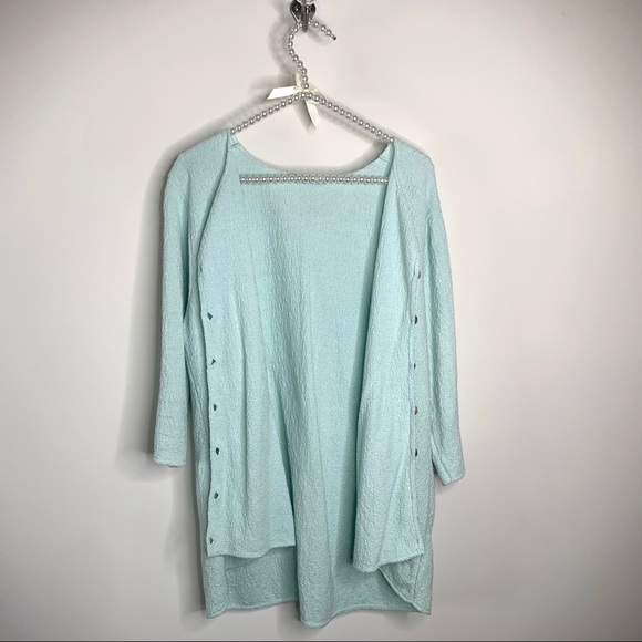Margaret Winters Teal Button Up Cardigan - Picture 3 of 7